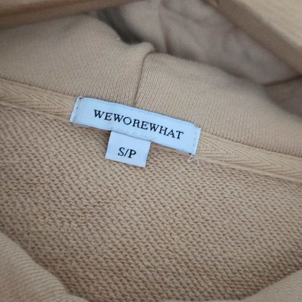 WeWoreWhat Beige Tan French Terry Knit Hoodie & Pant Set! - Picture 2 of 16